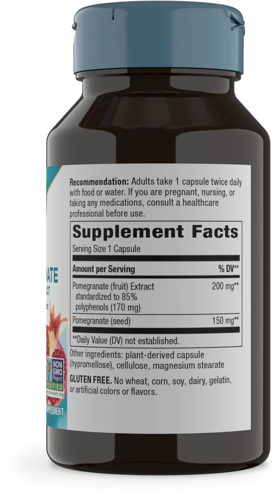 Pomegranate Standardized 60 Vegetarian Capsules by Nature&