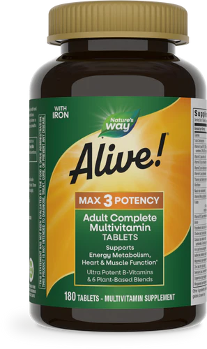 Alive! Max3 Daily Multi-Vitamin Max Potency 180 Tablets