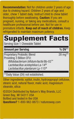 Primadophilus Kids Cherry Flavored 30 Chewable Tablets