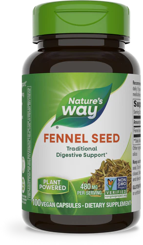 Fennel Seed 480 mg 100 Vegetarian Capsules by Nature&