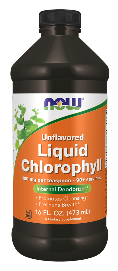 Liquid Chlorophyll Unflavored 16 fl. oz. (473 mL), NOW Foods