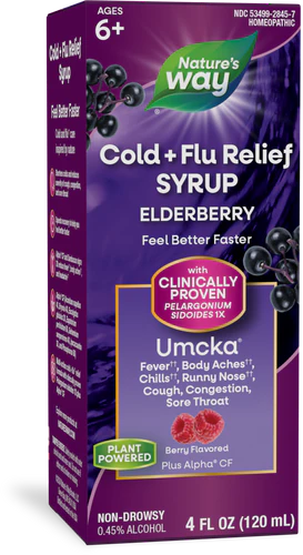 Umcka Elderberry Intensive Cold+Flu Berry Flavor 4 oz (120 ml)