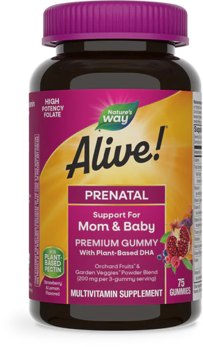 Alive! Prenatal Gummy Vitamins 75 Gummies