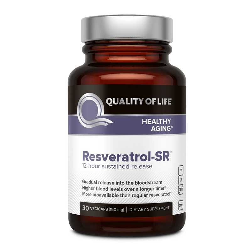 Resveratrol-SR (Sustained Release) 135 mg 30 Vegicaps by Quality of Life