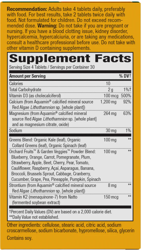 Alive! Calcium Bone Support 120 Tablets