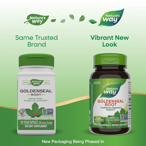 Goldenseal Root 1,000 mg 100 Vegetarian Capsules by Nature&