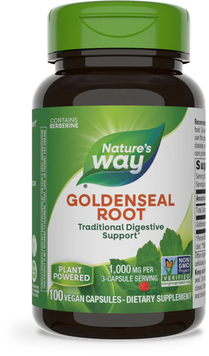 Goldenseal Root 1,000 mg 100 Vegetarian Capsules by Nature&