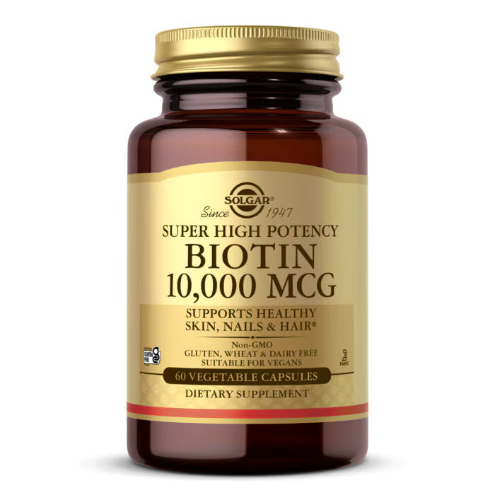Super High Potency Biotin 10,000 MCG 60 Vegetable Capsules
