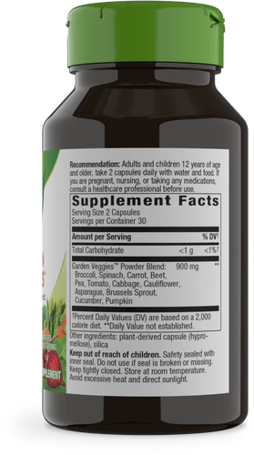 Garden Veggies 60 Vegetarian Capsules by Nature&
