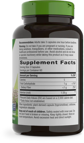 Valerian Root, 1,590 mg, 180 Vegan Capsules (530 mg per Capsule) by Nature&