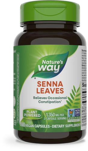 Senna Leaves 450 mg 100 Vegetarian Capsules by Nature&