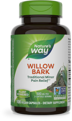 Willow Bark, 680 mg, 100 Vegan Capsules (340 mg per Capsule) by Nature&