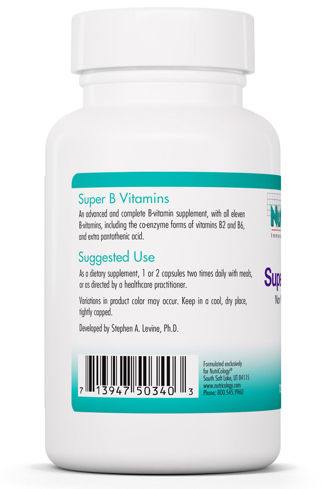 Super B Vitamins 120 Vegetarian Capsules by Nutricology best price
