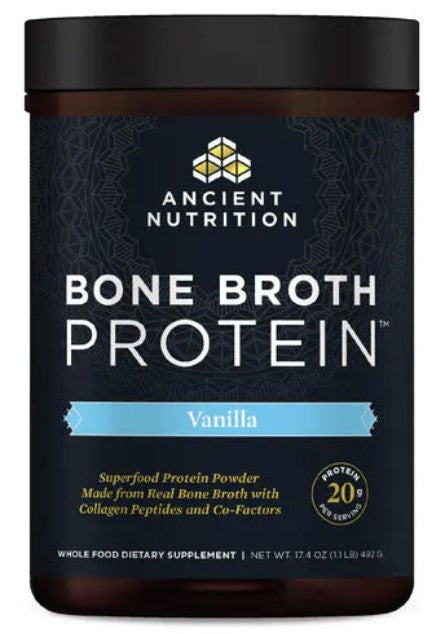 Bone Broth Protein, Vanilla, 17.4 oz (492 g), by Ancient Nutrition