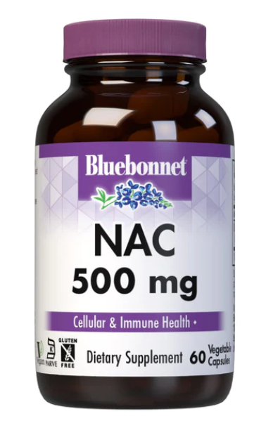 NAC 500 mg, 60 Vegetable Capsules, by Bluebonnet