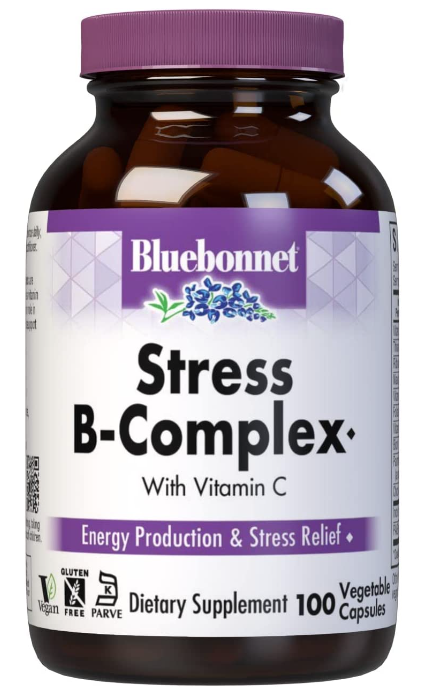 Stress B-Complex with Vitamin C, 100 Vegetable Capsules, by Bluebonnet