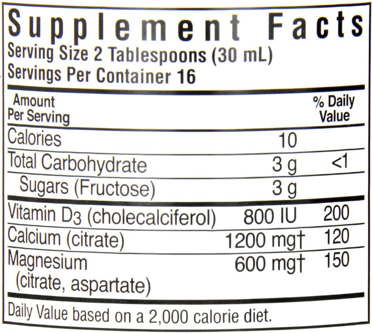 Liquid Calcium Magnesium Citrate & Vitamin D3, Mixed Berry, 16 fl oz (473 ml), by Bluebonnet