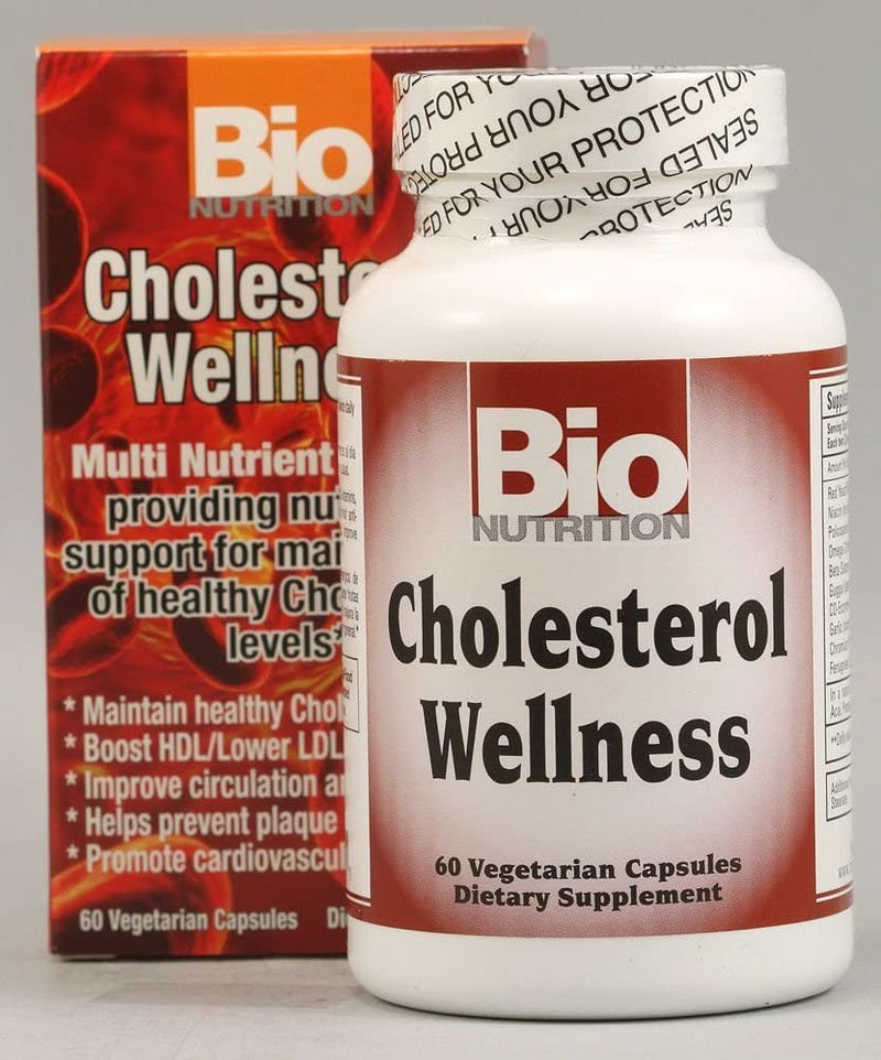 Cholesterol Wellness 60 Vegetarian Capsules by Bio Nutrition - 2 Pack