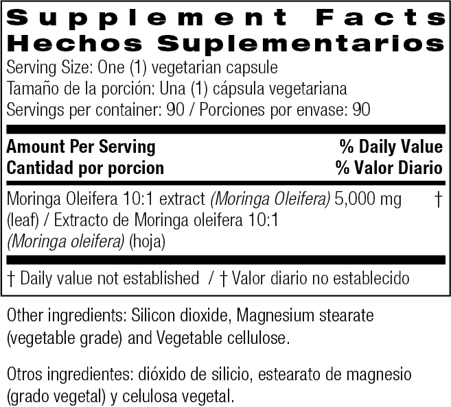 Moringa 5,000 mg 90 Vegetarian Capsules by Bio Nutrition best price