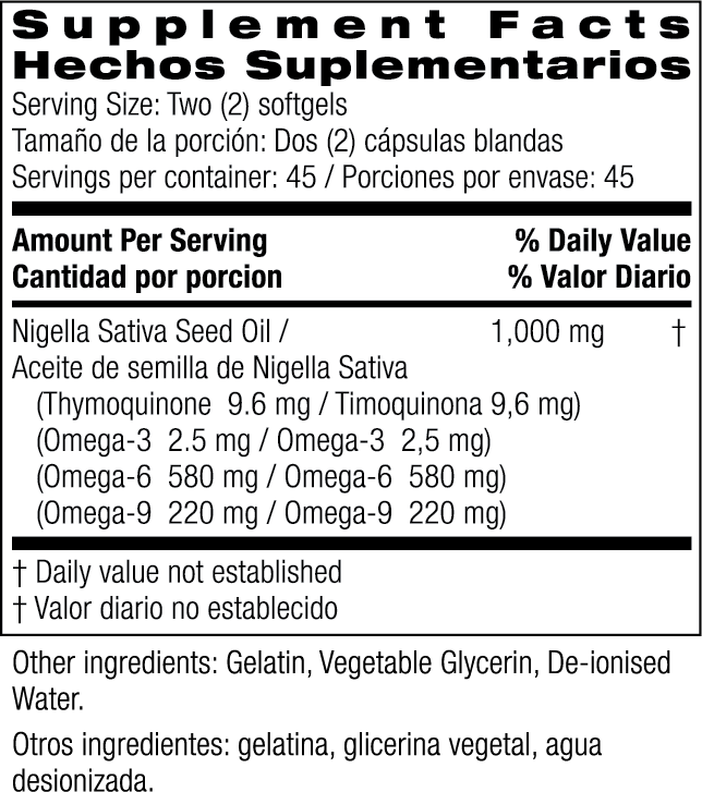 Premium Black Seed Oil 1,000 mg 90 Softgels by Bio Nutrition best price
