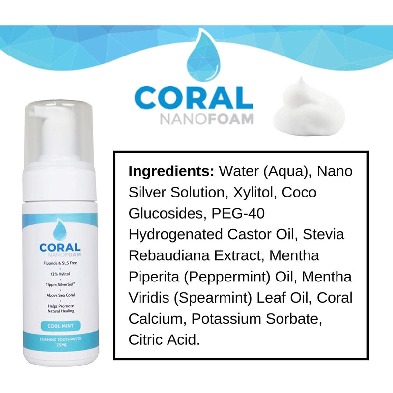 Coral Nano Silver Foaming Mint Toothpaste 125ml