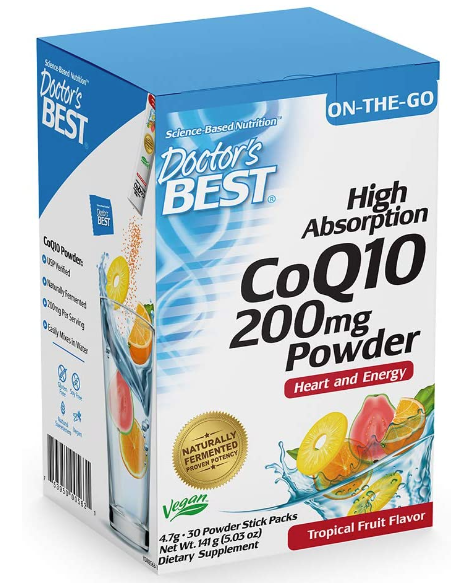 High Absorption CoQ10, Tropical Fruit, 200 mg, 30 Powder Stick Packs, 4.7 g Each, by Doctor&