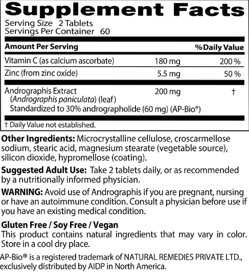 Andrographis Ap-Bio 200 mg 120 Tablets, by Doctor&