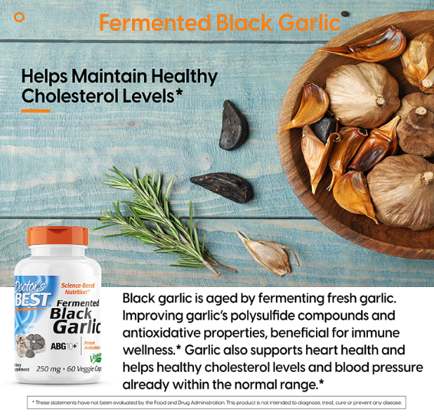 Fermented Black Garlic ABG10+, 250 mg 60 Veggie Caps, by Doctor&