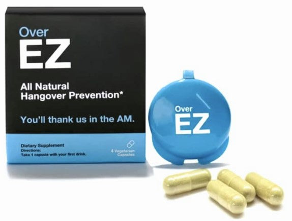 Over EZ Pre-Drink Supplement Natural Hangover Prevention - 12 Count, by EZ Lifestyle
