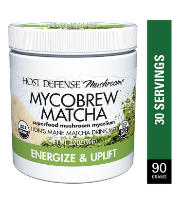 Host Defense Mycobrew Matcha Drink Mix Powder, 3.2 oz (90g)