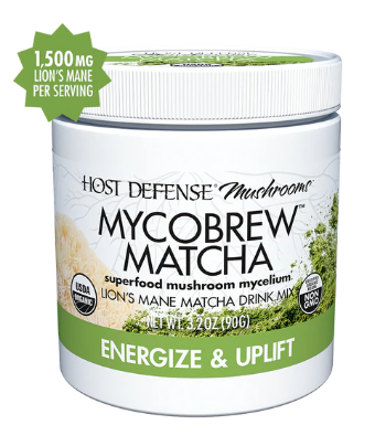 Host Defense Mycobrew Matcha Drink Mix Powder, 3.2 oz (90g)