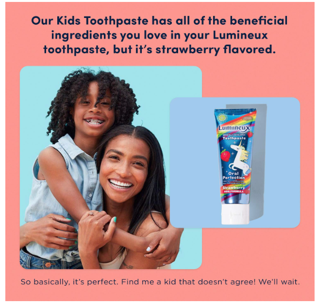 Medically Developed Toothpaste, Kids Formula, Strawberry, 3.75 oz (106.3g), by Lumineux