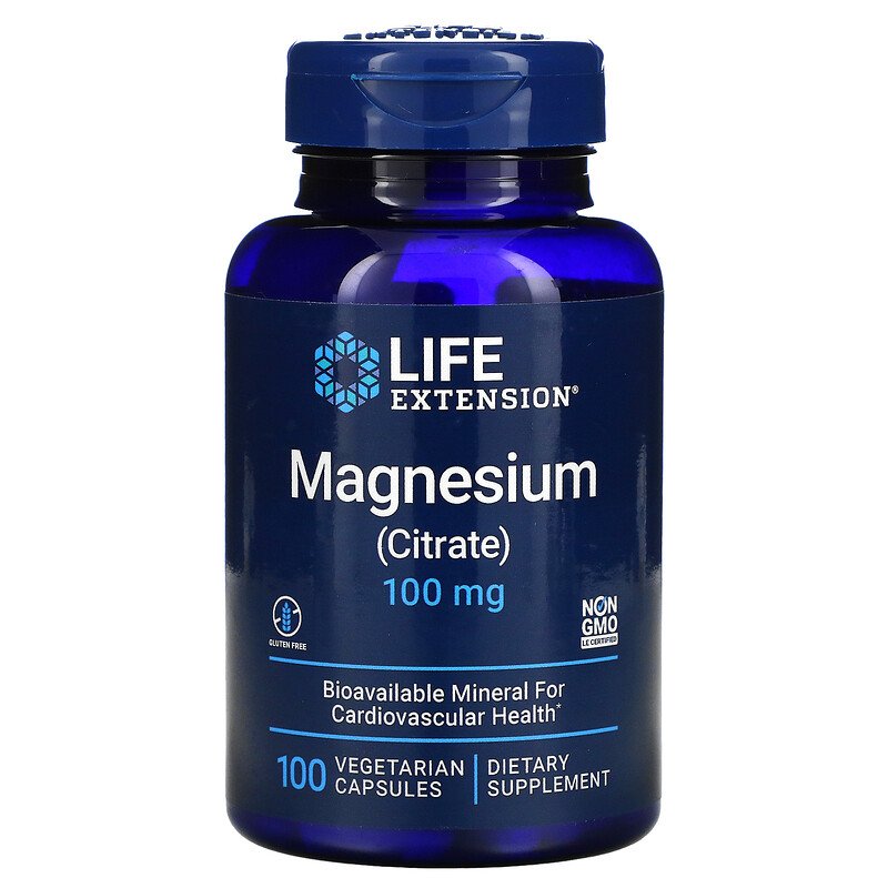 Magnesium Citrate 160 mg 100 Vegetarian Capsules Best Price