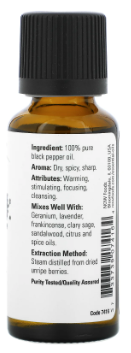 Black Pepper Essential Oil - 1 fl oz (30 ml), by NOW