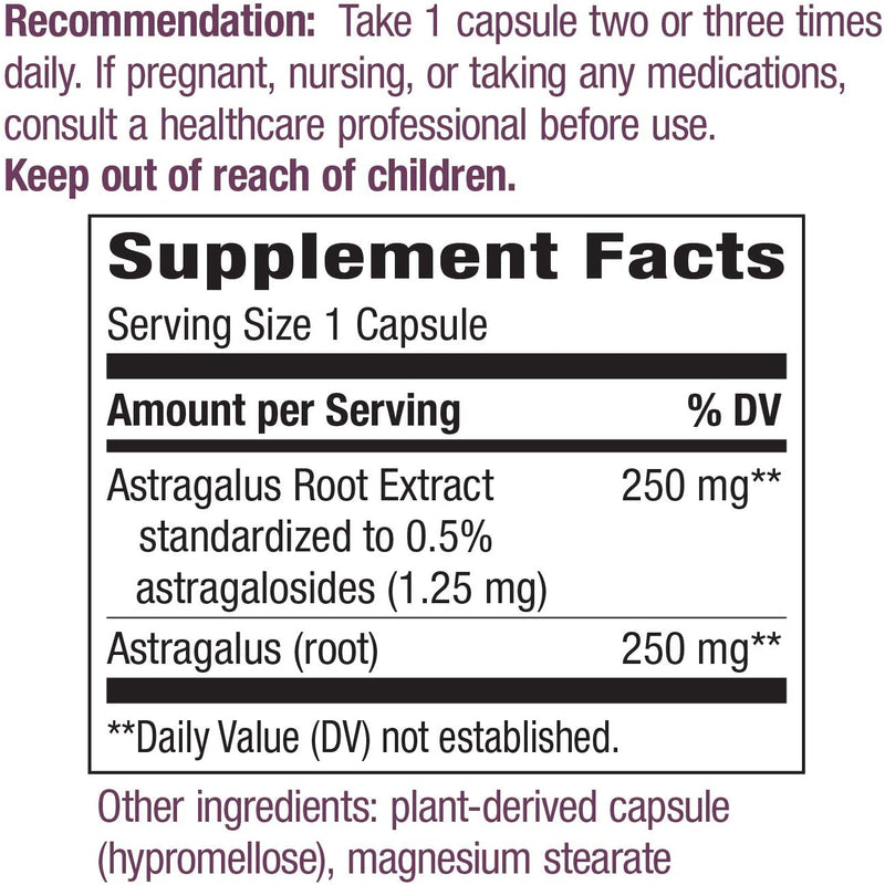 Astragalus Standardized 60 Veg Capsules