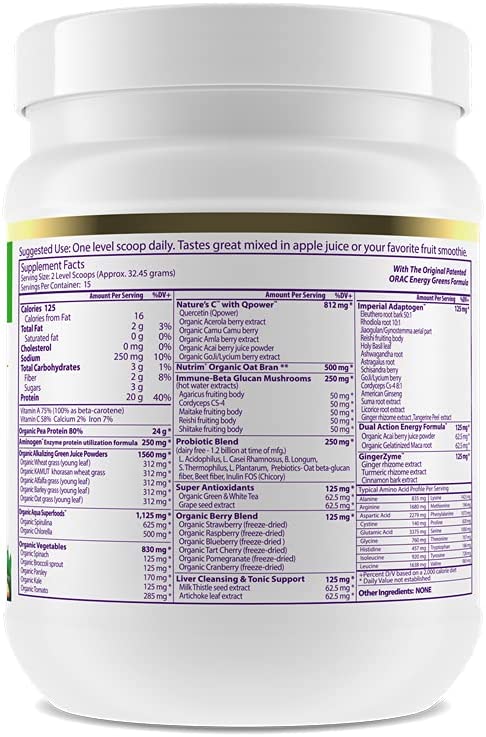 Paradise Herbs, Protein & Greens, Original Unflavored, 16 oz (454 g)