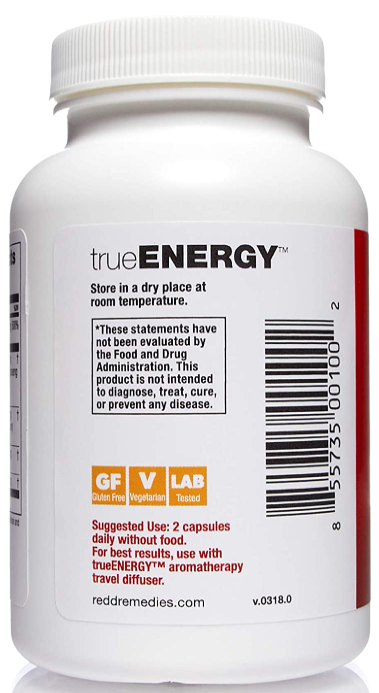 True Energy 50 Vegetarian Capsules, by Redd Remedies