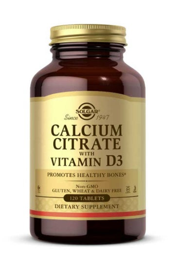 Calcium Citrate with Vitamin D3 - 120 Tablets by Solgar