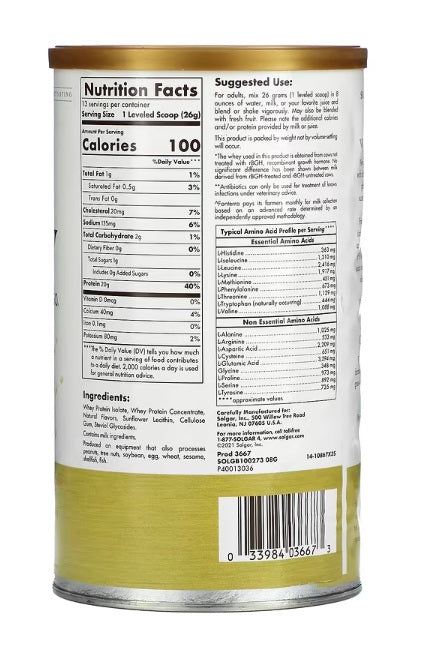 Grass Fed Whey To Go Protein Powder Vanilla 11.9 oz (338 g)