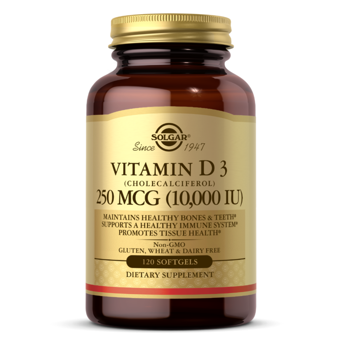 Vitamin D3 (Cholecalciferol) 250 mcg (10,000 IU) 120 Softgels