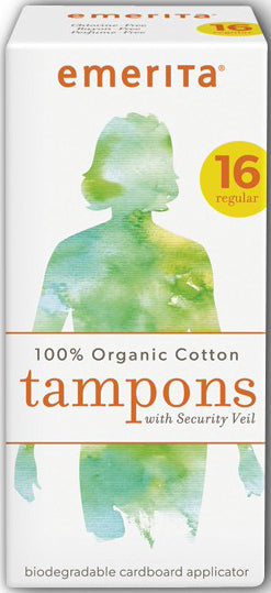 100% Organic Cotton Tampons Regular 16 Tampons