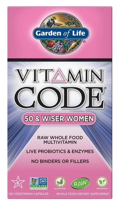 Vitamin Code 50 & Wiser Women 120 Vegetarian Capsules