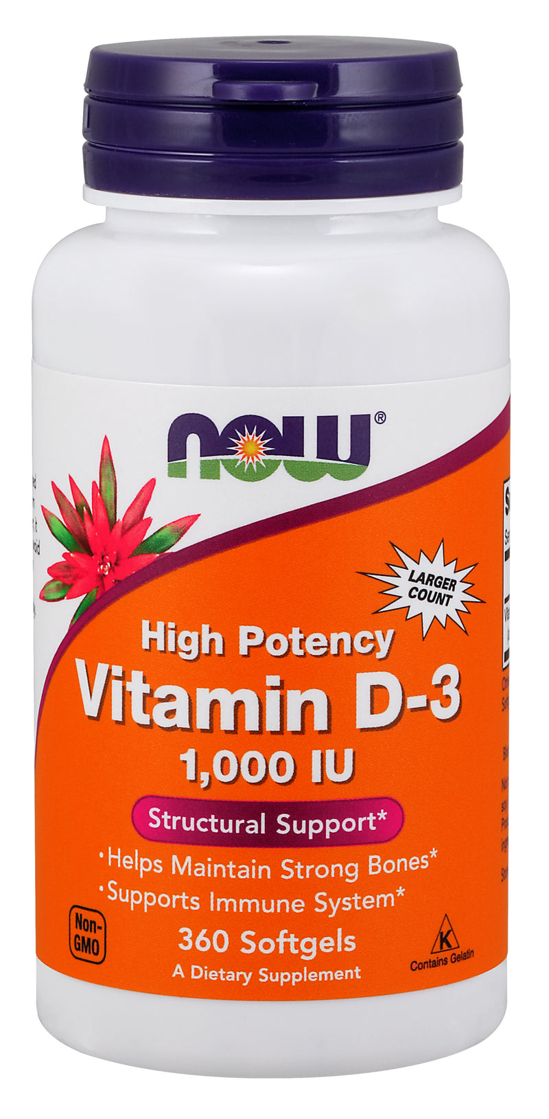 Vitamin D-3 1,000 IU 360 Softgels