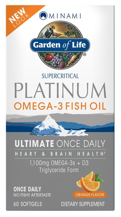 Platinum Omega-3 Fish Oil Formula Orange Flavor 60 Softgels