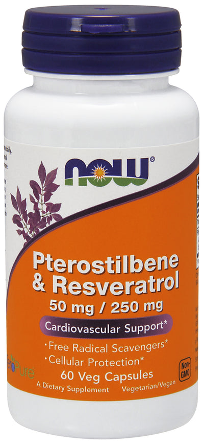 Pterostilbene & Resveratrol 50 mg/250 mg 60 Veg Capsules