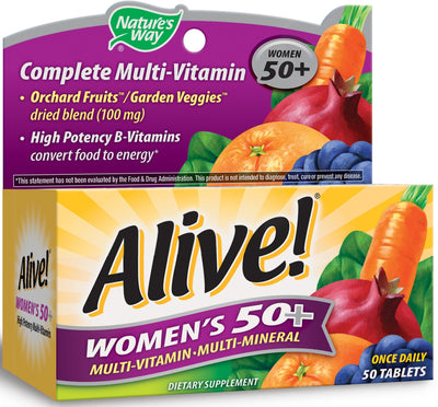 Alive! Women's 50+ Multi-Vitamin-Multi-Mineral Once Daily 50 Tablets