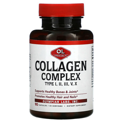 Collagen Complex Type I, II, III, V & X 90 Caps by Olympian Labs best price