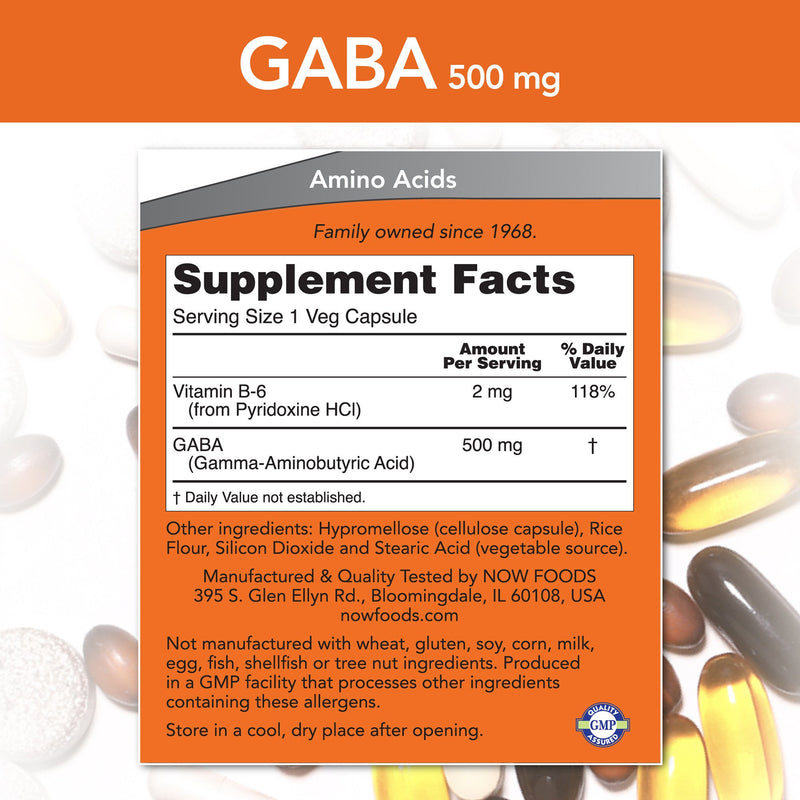 GABA 500 mg 100 Veg Capsules