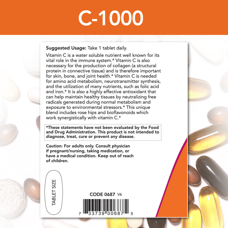C-1000 With Rose Hips & Bioflavonoids 250 Tablets